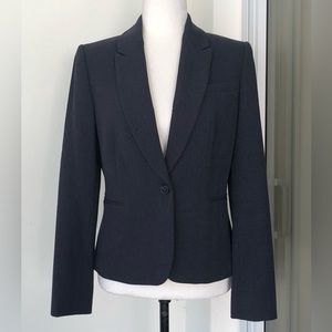 CREMIEUX One-Button Jacket Blazer Lined Sz.4 or Small, Blue Fully Lined